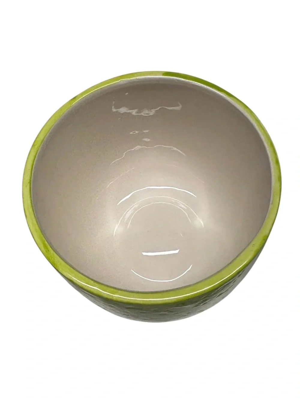Lime Fruit Ceramic Painted Canister Jar Summer Fruit Decor Kitchen Decor Green